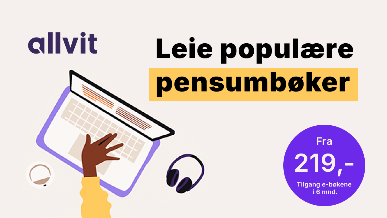Lei populære pensumbøker på nett med Allvit – en smartere løsning for studenter